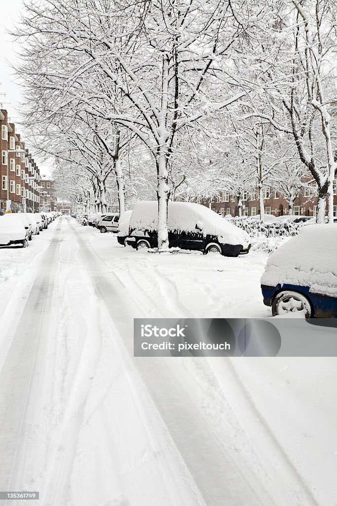 Straße mit Schnee bedeckt - Lizenzfrei Abstrakt Stock-Foto