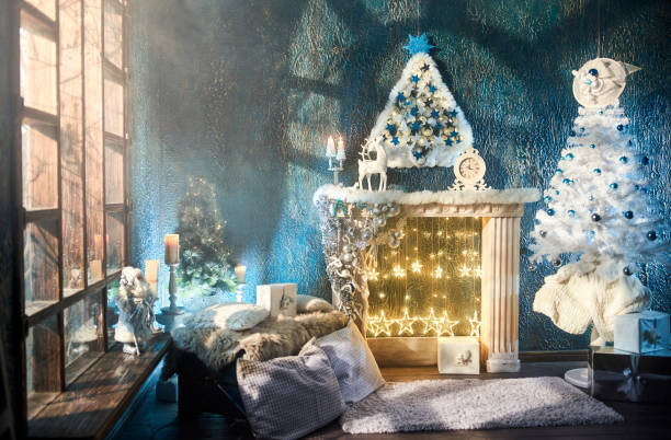 istock Christmas Cozy Corner By Large Window 1353618580