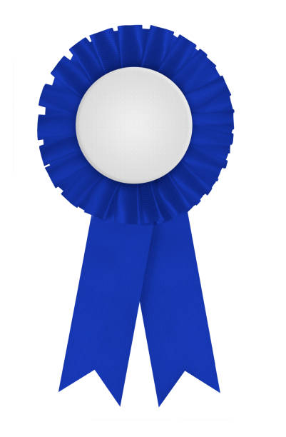 istock Prized red ribbon winners rosette 1353618594
