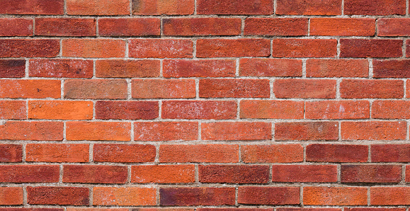 Textured grunge background dark red old wall brick. Design element, full frame