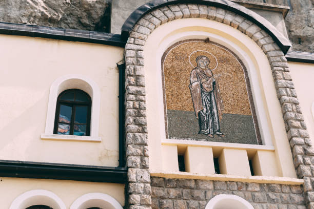 istock Fresco on the wall of the Ostrog monastery. Montenegro 1353623159