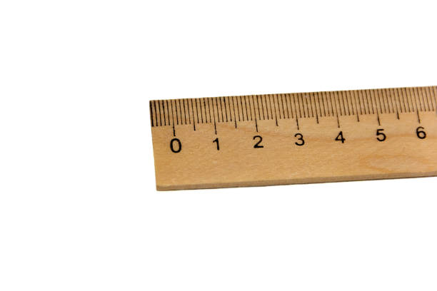 istock ruler close-up on a white background. Isolated item 1353625121