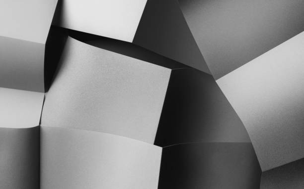istock Abstract shapes detail, gray background 1353627764