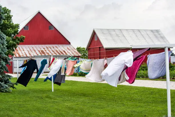 Laundry in the breeze at Amish Farm House