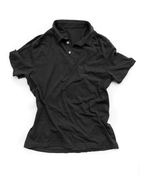 istock Wrinkled polo shirt against white background 1353630956