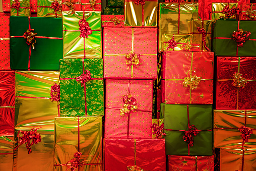 Many Gift Boxes for Christmas