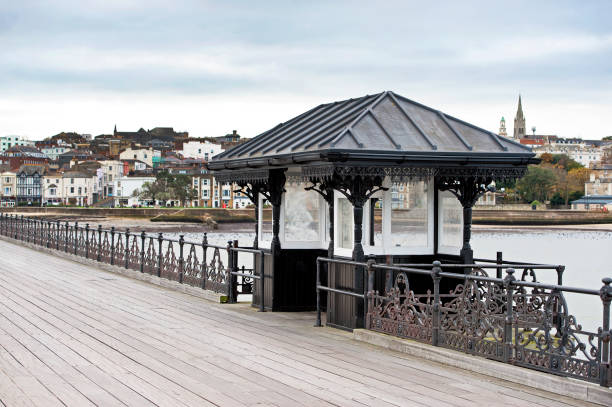 View along Southport pier in the centre of Southport, UK.  There are no people in the photograph