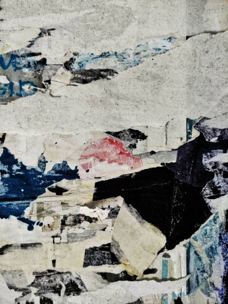 istock Old ripped blank torn grunge posters texture background 1353634255