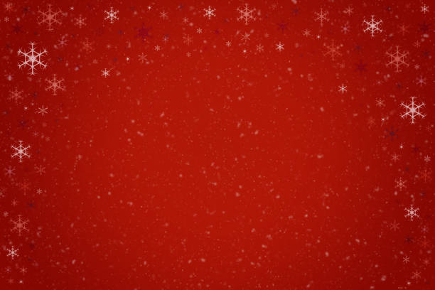 istock Abstract red Christmas winter background 1353642246