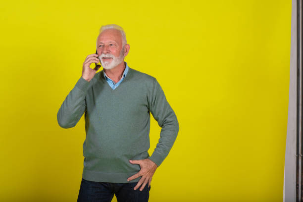 istock Studio portrait of a senior man telephoning 1353646910