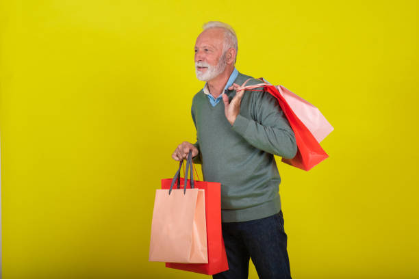 istock Studio portrait of a senior man in shopping 1353646921