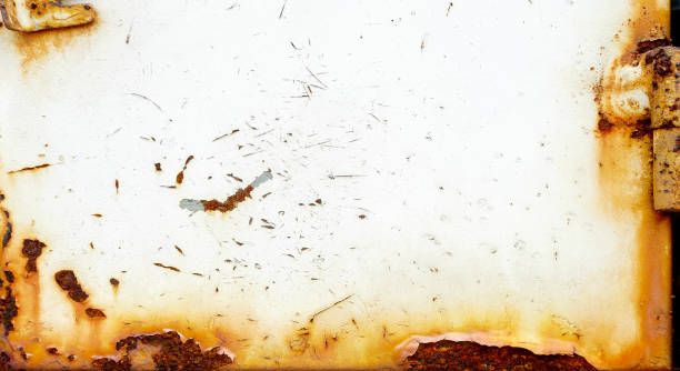 istock Rust of metals.Corrosive Rust on old iron white. 1353646973