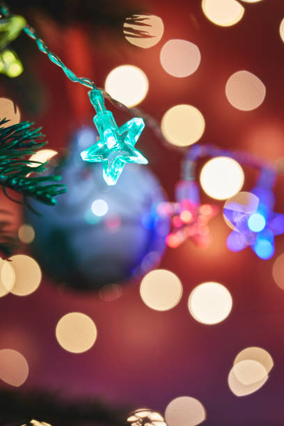 istock Christmas Decoration with Ornaments and Holiday Lights 1353649406