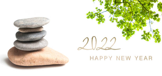 happy new year card 2022 stock photo