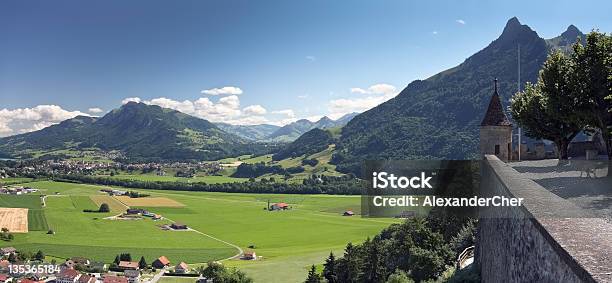Photo libre de droit de Vue Panoramique Paysage Rural Du Gruyère Et De La Suisse banque d'images et plus d'images libres de droit de Agriculture