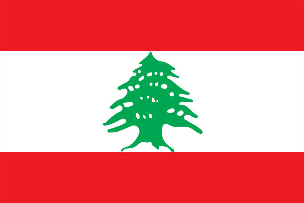 ilustraciones, imágenes clip art, dibujos animados e iconos de stock de vector de la bandera del líbano - lebanon