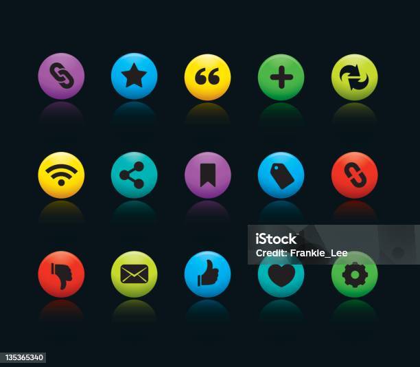 Intensywny Żółtymedia Społecznościowe - Stockowe grafiki wektorowe i więcej obrazów Biznes - Biznes, Czarne tło, Czarny kolor