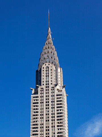 Chrysler Building is an Art Deco style skyscraper in New York City, located on the east side of Manhattan in the Turtle Bay area at the intersection of 42nd Street and Lexington Avenue
