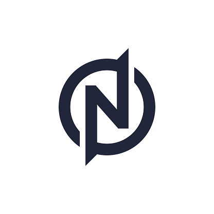 Initial letter N vector stock illustration logo template. Vector eps 10.