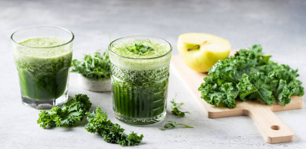 istock Healthy green smoothie, detox juice 1353655452