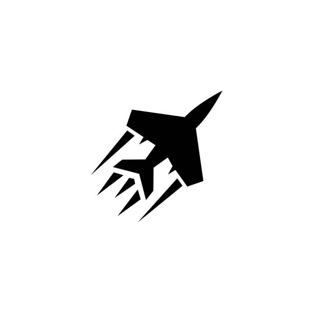 Flying Fighter Jet, Military Aircraft. Flat Vector Icon illustration. Simple black symbol on white background. Flying Fighter Jet, Military Aircraft sign design template for web and mobile UI element. Flying Fighter Jet, Military Aircraft. Flat Vector Icon illustration. Simple black symbol on white background. Flying Fighter Jet, Military Aircraft sign design template for web and mobile UI element air show stock illustrations