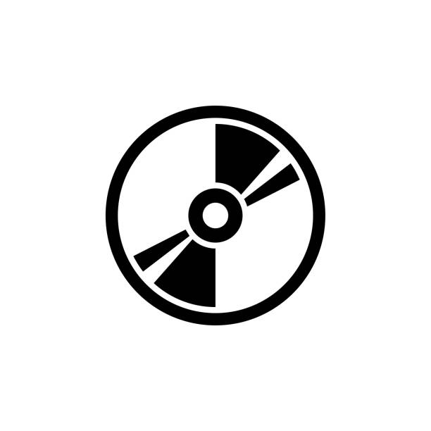 compact disk, blu-ray, cd oder dvd. abbildung des flachen vektorsymbols. einfaches schwarzes symbol auf weißem hintergrund. compact disk, blu-ray, cd oder dvd sign design vorlage für web- und mobile ui-element. - cd rom stock-grafiken, -clipart, -cartoons und -symbole
