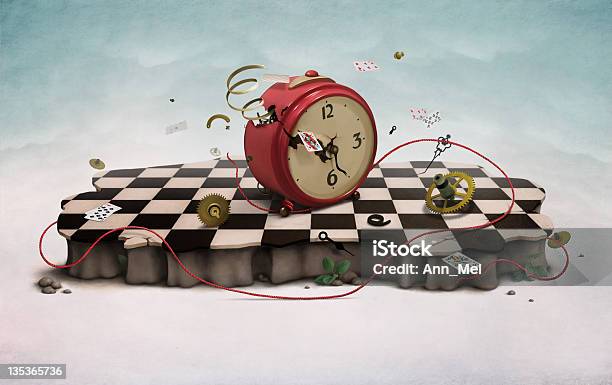 Pódio Com Relógio Cartões E Corda - Arte vetorial de stock e mais imagens de Mola - Objeto manufaturado - Mola - Objeto manufaturado, Partir, Relógio