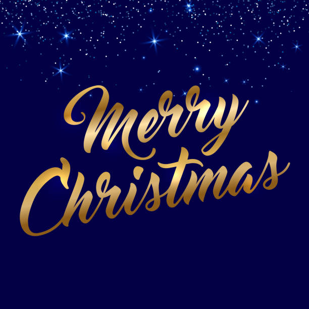 istock Minimal Christmas night blue shine background with greeting. Merry Christmas. Vector illustration for greeting cards, calendars, social media post and invitations 1353657551