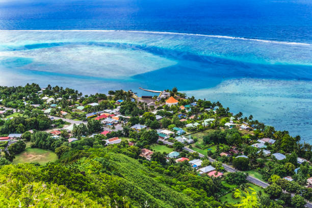 istock Colorful Papetoai Temple Outer Reef Blue Water Moorea Tahiti 1353657719