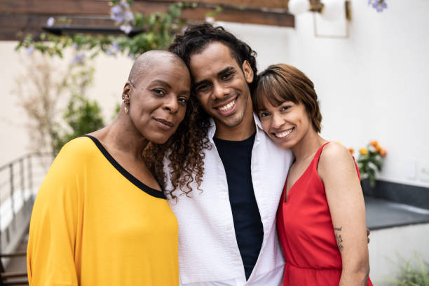 istock Portrait of friends on a rooftop 1353662976