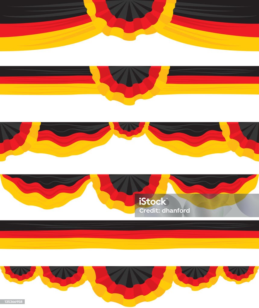 German Flag Design elements or Runners German Flag dividers or decorations. Backgrounds stock vector