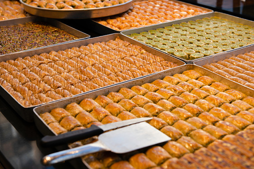 Baklava, Turkish sweets, Istanbul.
