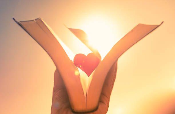 istock Book and heart. Love to read. 1353675962