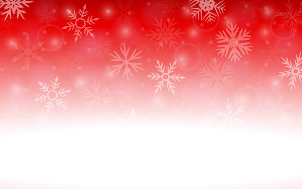 świąteczne czerwone tło z płatkami śniegu. - christmas cake stock illustrations