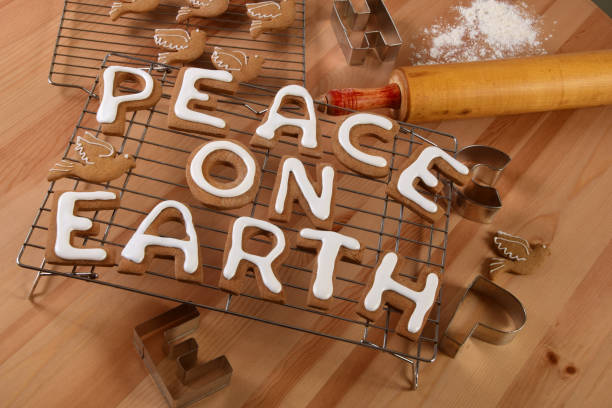 istock Peace on Earth Holiday Gingerbread Cookies 1353681058