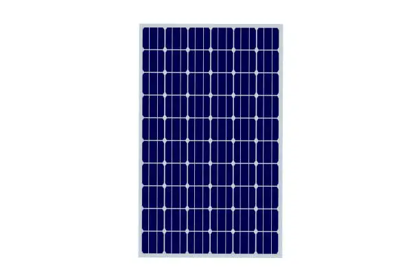 Solar panel isolated on white background. 3d render