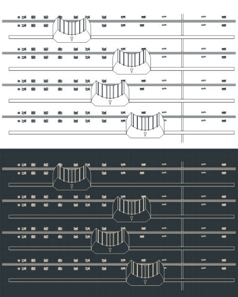 schieberegler oder fader steuern isometrische blaupausen der platine - faders stock-grafiken, -clipart, -cartoons und -symbole