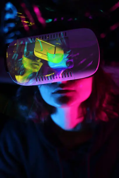 Photo of Woman wearing VR Glasses s