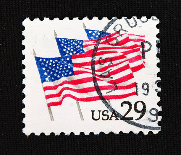 istock American flag stamp 135369381