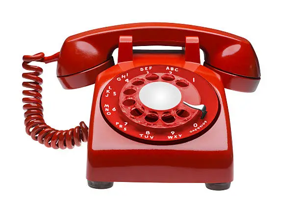 Photo of Red phone, isolated