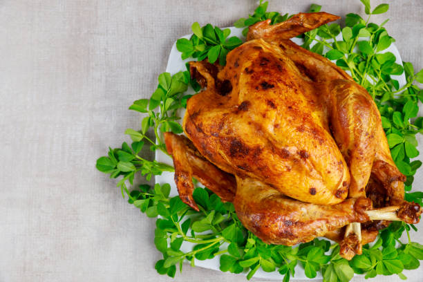 istock Baked crispy turkey for Thanksgiving Day or Christmas. 1353697744