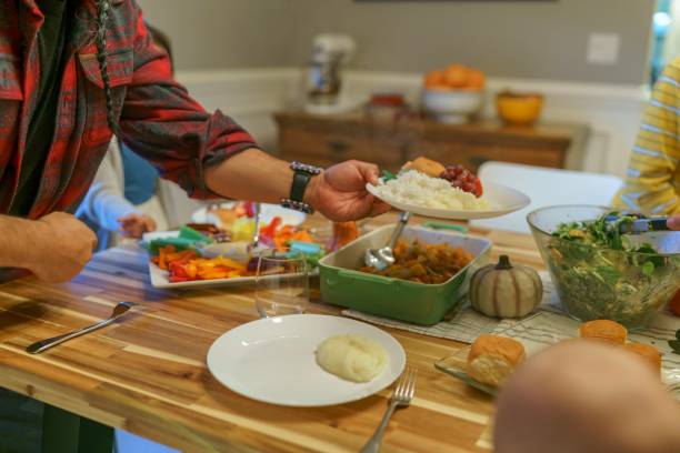 istock Celebrating with a holiday meal 1353700287