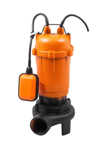 istock Metal sewage pump on white background 1353700349