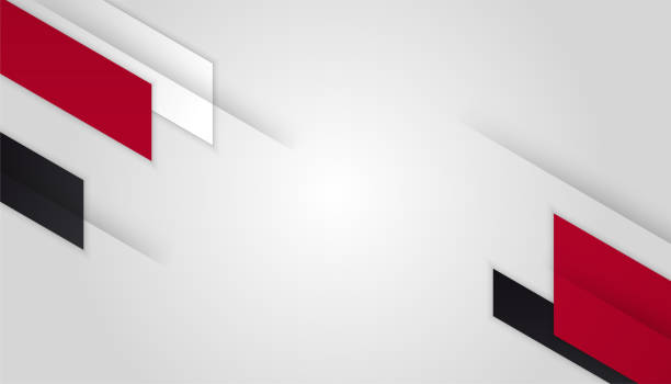 ilustrações de stock, clip art, desenhos animados e ícones de modern red black white abstract presentation background with corporate concept - red background ilustrações