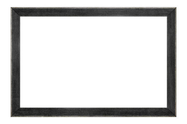 istock Old wooden frame isolated on white background. 1353715029