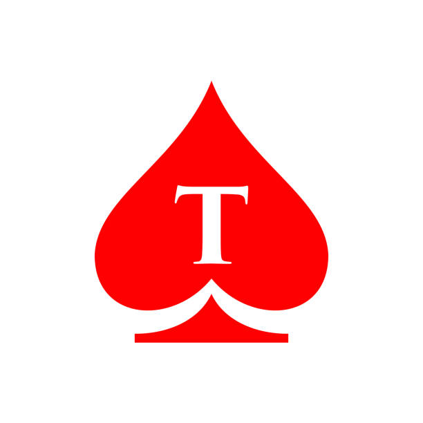 ilustraciones, imágenes clip art, dibujos animados e iconos de stock de logotipo del casino letter t. plantilla de logotipo de poker casino vegas en el letrero de letter t. poker club - diamond alphabet letter t text