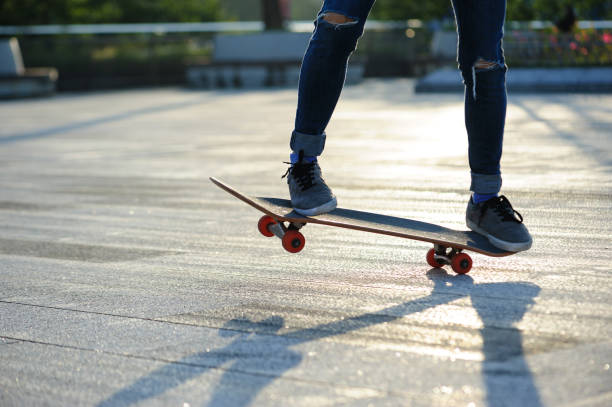 istock Skateboarder skateboarding outdoors in city 1353728816