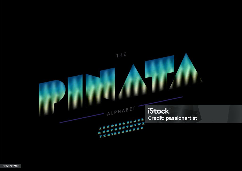 Pinata Text Pinata Alphabet Stock Illustration - Download Image Now - Abstract ...