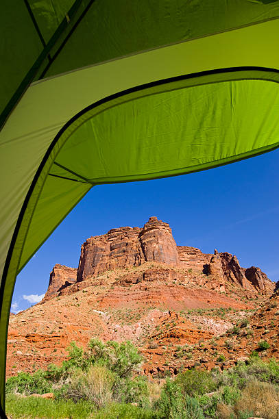 istock View of Red Rock Canyon from Tent at Camp 135373264