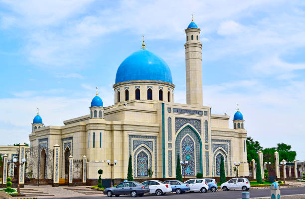 istock A large beautiful mosque with a large minaret. 1353734538